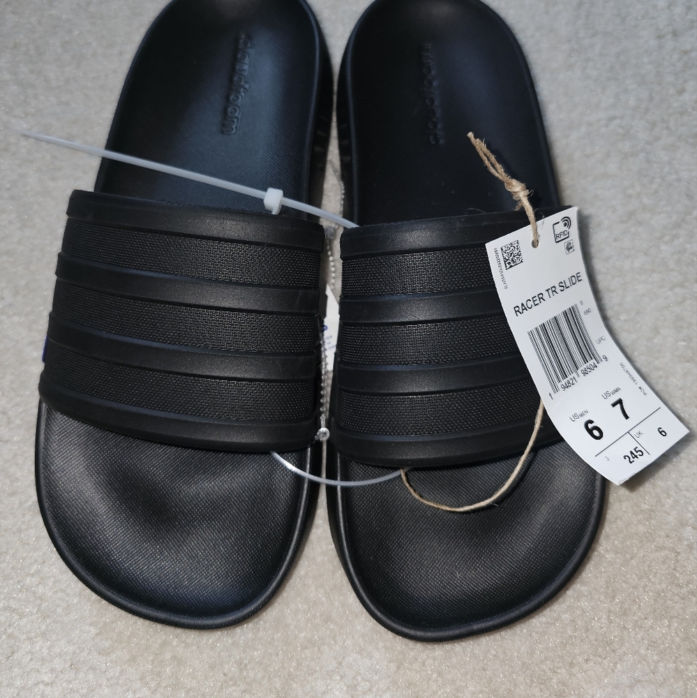 Adidas Unisex Racer TR Black Slide Sandals